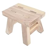 Homoyoyo Bankhocker Aus Massivem Holz Für Kinder Kinderstuhl Holzhocker Für Kinder Wohnzimmerhocker Schuhwechselbank Fußstütze Ständer Kleiner Holzhocker Holztritthocker Für
