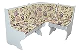 Truhenbank Truheneckbank weiß Blumenmotiv Eckbank Truhenbank Sitzbank Truhe Bank