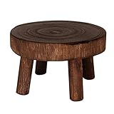 Pflanzenhocker Holzhocker Blumenhocker Inner Natur Deko Blumenständer Blumentopfständer Rustikal Sitzhocker Beistelltisch Blumenbank Holz Schemel Blumentopf Basishalter Hocker