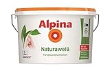 Alpina NaturaWeiss, Wandfarbe weiß matt 5 L., für Allergiker geeignet