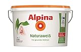 Alpina NaturaWeiss, Wandfarbe weiß matt 5 L., für Allergiker geeignet