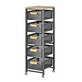 MMLLZEL Home Storage Rack Kleine Warenkorb Multi-Schicht Küche Liefert Lagerung Rack Melone Obst Gemüse Gewürz Naht Lagerung (Color : D, Size : 39.5-30-46CM)