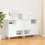 TOYOCC Schränke und Aufbewahrung, Buffets und Sideboards, Sideboards, 2 Stück, weiß, 60 x 35 x 70 cm