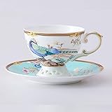 Tasse Ethnic Art-Licht-Luxus-Kaffeetasse und Untertasse Set exquisite britische Kaffeetasse und Untertasse, einfach und einfache Haushaltskaffeetasse und Untertasse Kaffeetasse (Color : B)
