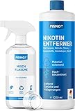 PRINOX® 1030ml Nikotinentferner Konzentrat | Ruß & Nikotin Reiniger für Fensterrahmen, Wände, Türen, Heizkörper, Kunststoff, Fliesen | Starker Fettlöser für Haushalt und Gastronomie | Made in DE