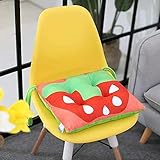 UOXOO Kissen, Rutschsitzkissen Dicke Büro-Hausgarten-Sitzpolster Bodenkissen-2 Schleifenbänder 40X40 cm (16X16 Zoll)/C/40 * 40 cm (16 * 16 Zoll)