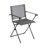 Lafuma Stuhl Anytime mit Armlehne, Obsidian, 53.8 x 59.4 x 86.9 cm