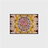 Teppich Teppich Teppich,Gelbe Blumen rutschfeste dekorative Teppichmatte,für Schlafzimmer,Bett,Wohnzimmer,Küche,50 * 160cm (80160CM)