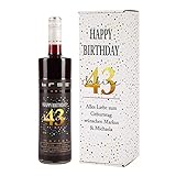 BREE Weinflasche (1 x 0.75 l) Geburtstagswein personalisiert mit Namen und Alter (merlot, Flasche + Verpackung)