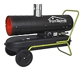 Tronitechnik® Heizkanone Dieselheizgebläse Dieselheizer 30kW Diesel betriebener Heißluftgenerator Heizgerät Bauheizer Heizer mit 44l Tank, Überhitzungsschutz, mit Rädern und Thermostat