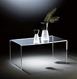 HOWE-Deko Hochwertiger Acryl-Glas Couchtisch, klar, 90 x 50 cm, H 42 cm, Acryl-Glas-Stärke 12 mm
