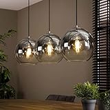 famlights Retro Pendellampe Selina für Esstisch/Hängeleuchte rustikal/Vintage Pendelleuchte/Esszimmerlampe industrial/Dimmbar 3- flammige Hängelampe Glas/Deckenleuchte/Pendelleuchte E27