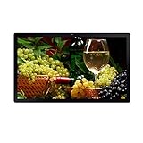 Schwarzer 32-Zoll großer HD-LED-Bildschirm 1920 x 1080 HD-Videoplayer, wandmontierter digitaler Fotorahmen-Werbeplayer
