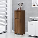 CIADAZ Badezimmerschrank, Aufbewahrungsschrank, Bad Kommode, Bad Schrank, Badzimmer Schrank, Badezimmer Möbel, Braun Eiche 30x30x95 cm Holzwerkstoff