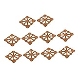 STOBOK 20 Stück Isolierpads Holzuntersetzer Quadratische Tischsets Tischsets Küchen-Tischsets Teetasse Runde Tischsets Holz Büro Teetisch Dekorationen Esstisch Untersetzer