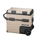 Alpicool TAW55 55 Liter Kompressor Kühlbox tragbarer Kühlschrank 12/24V elektrische Gefrierschrank für Auto, Lkw, Boot mit einziehbare Stange, USB-Anschluss, Flaschenöffner, Schneidebrett