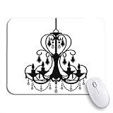 Gaming mouse pad antike kronleuchter silhouette antike barock schwarz kandelaber kandelaber kerze rutschfeste gummi backing mousepad für notebooks computer maus matten