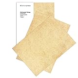 Betterpress® 100 Blatt Vintage Briefpapier Vintagepapier, DIN A4 – Altes Retro Papier beidseitig hochwertige 120g Qualität – Mittelalterliches Papier marmoriert - als Schatzkarte, Urkunde, Speisekarte