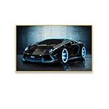 CcacHe Wandkunst, Luxus-Supercars-Autoserie, coole Sportwagen-Leinwandmalerei, Poster, Druck, Bilder, Wohnzimmer, Heimdekoration, 60 x 90 cmcm-Kein Rahmen