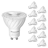 dewenwils GU10 Neutralweiss Led 10 Stück，4000K Dimmbar 5W Spots, Tageslicht 38°Leuchtmittel, Naturweiss 350LM, 50W Halogen Ersatz, Stromsparend, 230v für Einbaustrahler, Wandleuchte, Schienenleuchte