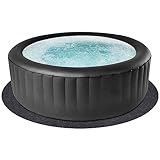 Neorexon Runde Whirlpool-Matte, 198,1 cm Durchmesser, wasserabsorbierend, rund, verdickt, großer waschbarer Bodenschutz, Whirlpool-Matte für aufblasbare Badewanne für drinnen und draußen