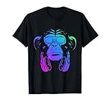 Affe DJ mit Kopfhörer und Sonnenbrille Geschenk Party T-Shirt