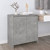 Youuihom Anrichte, Nachttische, Mehrzweckschränke, Foyer-Schränke, Geeignet für Wohnzimmer, Schlafzimmer, Bäder, Flure, Sideboard Betongrau 70x41x75 cm Holzwerkstoff