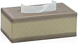Tissue-Box,Tücherboxen,Serviettenspender,Zarter PU-Leder-Kosmetikbox-Halter in Standardgröße mit unterer Tissue-Box-Abdeckung for Badezimmer, Schlafzimmer oder Wohnzimmer (Color : Bro (Color : Brown