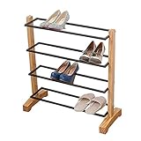 JYDQM Schuhregal Mehrschichtige Schmiedeeisen Einfache Tür Startseite Moderne Minimalist Kreative Massivholz-Storage Rack-Rack (Size : 76cm high)