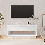 TV-Schrank, Hochglanz, Weiß, 102 x 41 x 44 cm