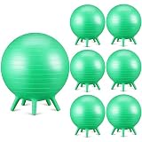 Tradder 6 Stück Kinder Yoga Ball Stuhl Kinder Yoga Ball Stühle mit Luftpumpe für Kinder Balance Flexible Sitzgelegenheit für Klassenzimmer Grundschüler Schreibtischstühle für Zuhause Schule (Grün, 45