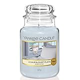 Yankee Candle Duftkerze im Glas (groß) – A Calm & Quiet Place – Kerze mit langer Brenndauer bis zu 150 Stunden – Perfekte Geschenke für Frauen