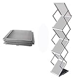 Zeitschriftenständer Faltbarer Doppelseitiger Aktenbroschüren- Und Zeitschriftenständer, 150cm Höhen-Raumersparnis-Broschüren-Ausstellungsstand, Zeitschriftenhalter Aus Aluminium for Ausstellungsmesse