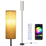 Neoglint LED Stehlampe, Stehleuchte Dimmbar RGB mit Fernbedienung & APP Timer Moderne Stehlampe mit Lampenschirm Szenenmodi Musiksynchronisierung für Wohnzimmer Leselampe Schlafzimmer Cafe Club BAR