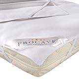 PROCAVE Molton-Matratzenschoner in weiß, Matratzen-Auflage aus 100% Baumwolle, hochwertige Moltonauflage als Matratzenschutz, Premium Qualität Made in Germany 50x100 cm