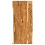 vidaXL Akazienholz Massiv Waschtischplatte Badezimmer Waschtisch Waschtischkonsole Platte Holzplatte für Aufsatzbecken Badmöbel Baumkante 114x52x3,8cm