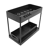 Schubladenschrank, Hips Easy Clean Unter der Spüle, Aufbewahrungskorb mit Haken für die Küche (Schwarz)