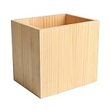 CLoxks Mülleimer Kosmetikeimer Desktop-Mülleimer-Dosen-Holzwalzbaus kleine quadratische Mülleimer for Badezimmer Schlafzimmer-Schlafsäle Treteimer Bad Mülleimer Abfalleimer