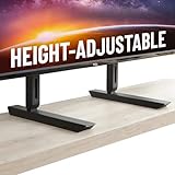 Echogear Universal Großer TV-Ständer - Höhenverstellbarer Sockel für Fernseher bis zu 77 '- Wackelfreier Ersatzständer funktioniert mit jedem Fernseher - Kompatibel mit flachem Design und Soundbars