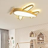 Deckenlampe LED Kinderzimmerlampe Flugzeug Deckenleuchte Dimmbar Mit Fernbedienung Jugendzimmer Deckenliicht Moderne Metall Lampeschirm Kinderdeckenlampe Schlafzimmer Kronleuchter 52Cm,A