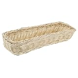 HOLIDYOYO Geflochtener Aufbewahrungskorb Besteckaufbewahrung Organizer Korb Utensilienhalter Besteck-Caddy Organizer Für Arbeitsplatte Party Buffet Picknick Camping Weiß