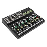 AMONIDA Mixer-Soundboard, Tragbarer Effektmixer, Breite Anwendbarkeit für Podcasting (EU-Stecker)