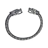 RIKEL Damen Herren Armband mit Armaturen, vergoldet, einfach, klassisch, Armreif, Handschmuck, Geschenk, Schwarz, Metall