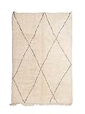 Marokkanische Beni ourain Berber Teppich Orient Teppich - 100% handgewebte natürlich Tribal Wolle Teppich - Diamant Formen - 260 x 170