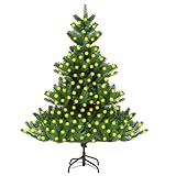 Home Sets mit Nordmanntanne Künstlicher Weihnachtsbaum mit LEDs grün 240 cm