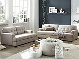 Vente-unique Sofa Garnitur 3+2 - Stoff - Beige - Rolly