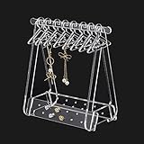 PandaHall Ohrringhalterständer, Tuch Pferd Form Schmuck Display 36 Löcher Baumeln Ohrring Hanging Organizer Acryl Ohrstecker Display Rack Für Retail Show Personal Exhibition, 13.5x8.3x15 cm