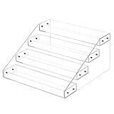 sourcing map 4 Stufiger Gewürzregal Organizer Acryl Gewürz Schublade Organizer Gewürzglas Rack für Küchenarbeit Platte Schrank Speisekammer Klar