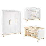 Schardt Kinderzimmer Set 4-teilig Miami White mit 3-türigen Kleiderschrank | 11 802 02 03