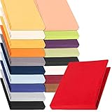 aqua-textil Pur Jersey Spannbettlaken 90x200-100x220 cm Rubin rot Wasserbett Boxspringbett 160g/qm Mako Baumwolle